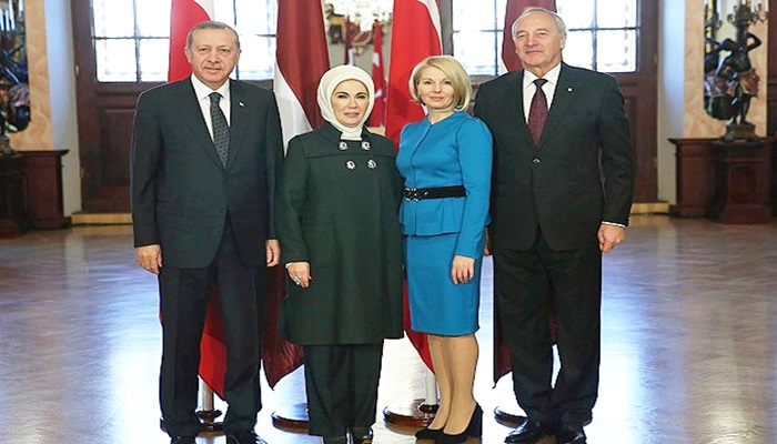 Cumhurbaşkanı Erdoğan Letonya'da