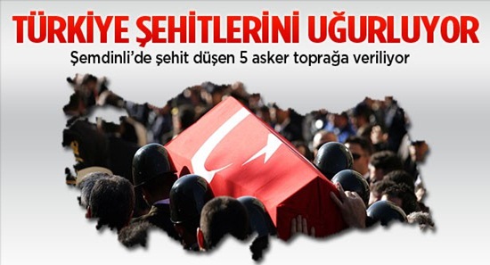 Hakkari şehitleri son yolculuğuna uğurlanıyor
