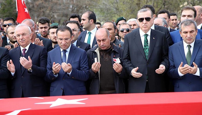 Cumhurbaşkanı Erdoğan şehit cenazesine katıldı