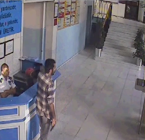 Şişli'deki rehine olayı güvenlik kamerasında