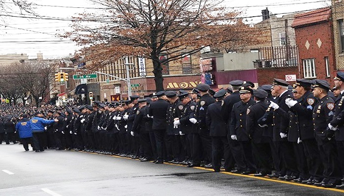 New York polisinden Blasio'ya protesto