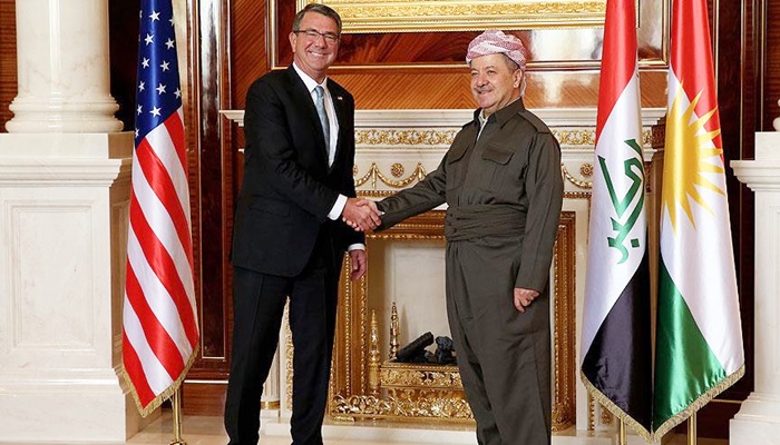 IKBY Başkanı Barzani ABD Savunma Bakanı Carter'i kabul etti