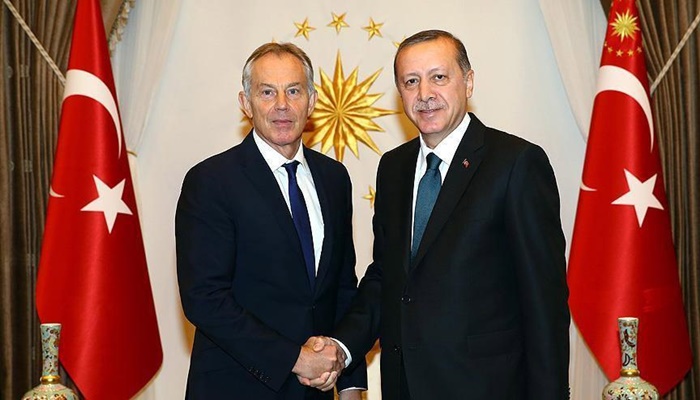 Cumhurbaşkanı Erdoğan eski İngiltere Başbakanı Tony Blair'ı kabul etti