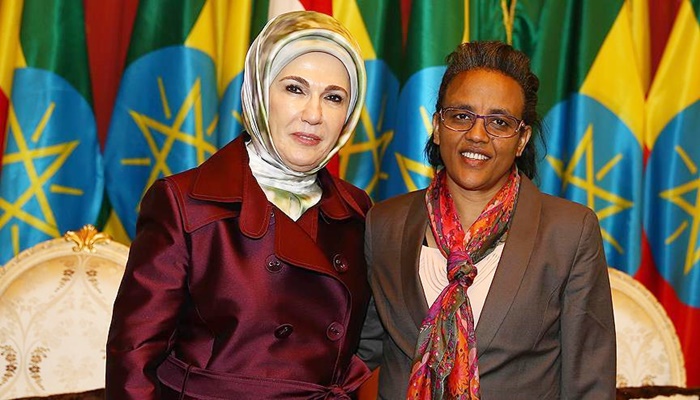 Etiyopya Başbakanının eşi Roman Tesfaye'den Emine Erdoğan'a teşekkür