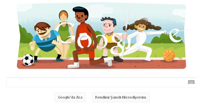 2012 Londra Olimpiyatları için özel doodle