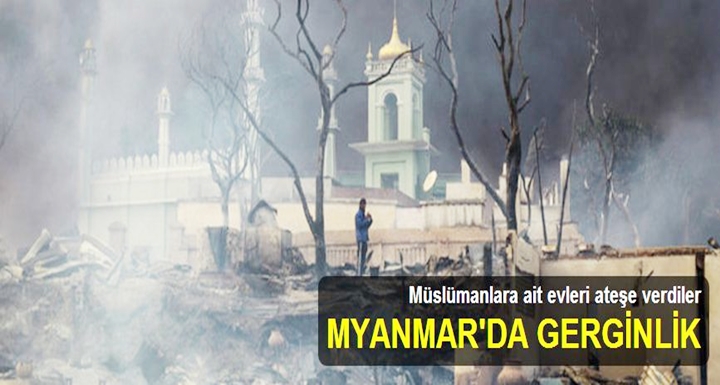 Müslümanlara ait evleri ateşe verdiler