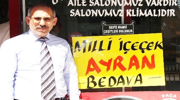 Başbakan 'milli içecek' dedi Adanalı lokantacı bedava yaptı