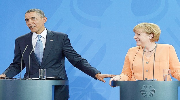 Obama Merkel ile görüştü