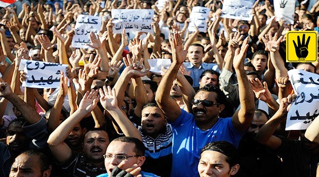 ''Rabia'' işaretleri ile protesto