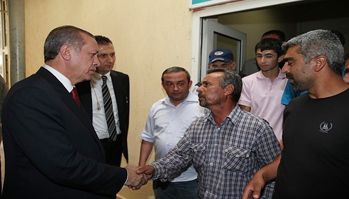 Erdoğan'dan madenci ailelerine ziyaret