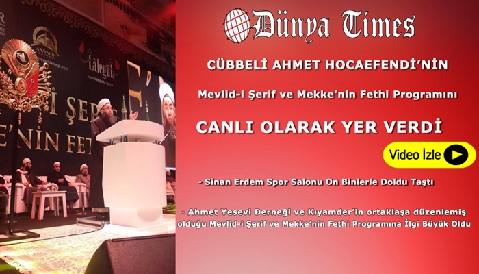 Dünya Times Cübbeli Ahmet Hocaefendi'nin Sohbetini Canlı Olarak Verdi