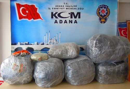 Adana'da 165 kilo esrar ele geçirildi