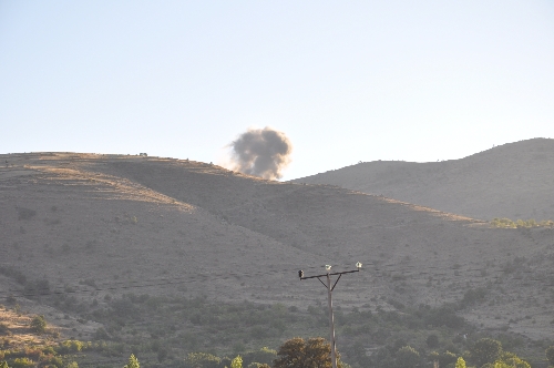 Afyonkarahisar'da araziden toplanan el bombaları imha edildi