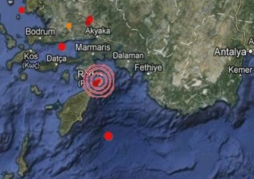 Akdeniz'de 4 büyüklüğünde deprem