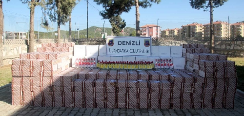 Antalya'dan çalınan 5 bin şişe içki Denizli'de ele geçirildi