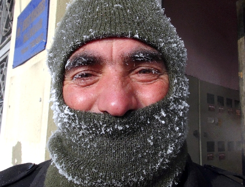 Ardahan gündüz eksi 20'yi gördü, kaşlar buz tuttu