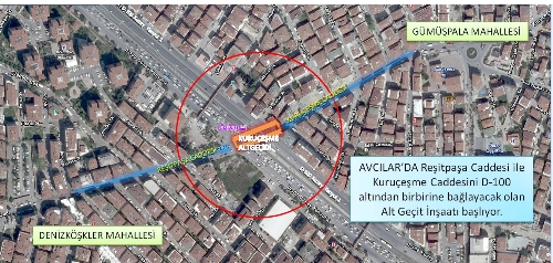 Avcılar-Kuruçeşme alt geçit inşaatı başladı