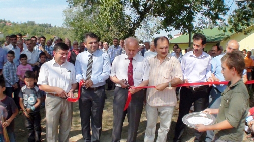 Bartın Kozcağız'da öğrenci yurdu temeli atıldı.