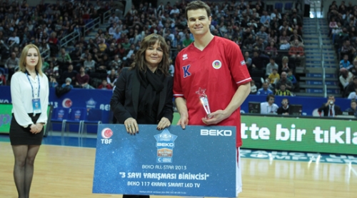 Beko All-Star üç sayı yarışması galibi; Kirk Penney