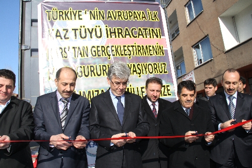 Beyaz altın kaz tüyünün Avrupa'ya ilk ihracatı gerçekleştirildi