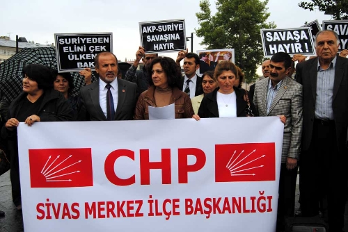 CHP'den 'savaşa hayır' protestosu