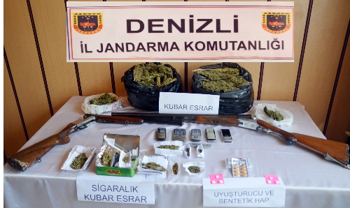 Denizli'de 3 kg. esrar ele geçirildi