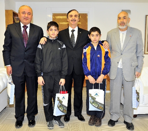 Derece alan sporcular Özgen Keskin'i ziyaret etti