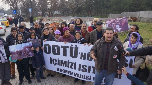Destek için gittikleri ODTÜ'de içeri alınmadılar
