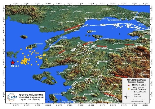 Ege'de meydana gelen artçı deprem sayısı 135'e ulaştı