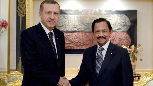 Erdoğan, Brunei Sultanı Va'dulah ile bir araya geldi