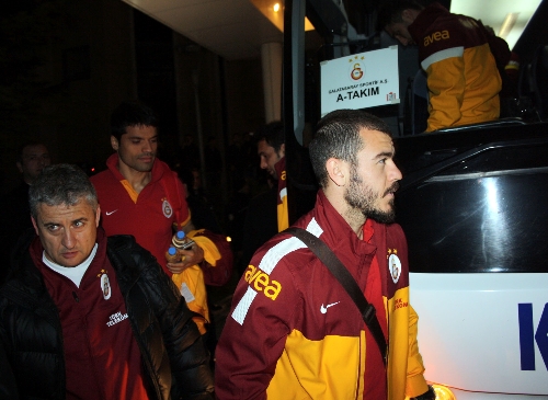 Galatasaray takımı Bursa'ya geldi