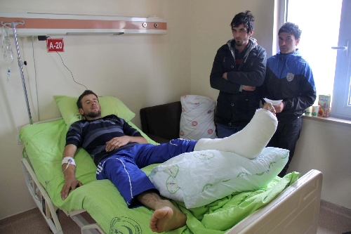 Gürcistan'daki depremde yaralanan Rizeli, tedavi altında
