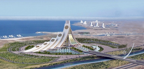 Hazar'ın kıyısındaki dev kongre merkezine Türk imzası
