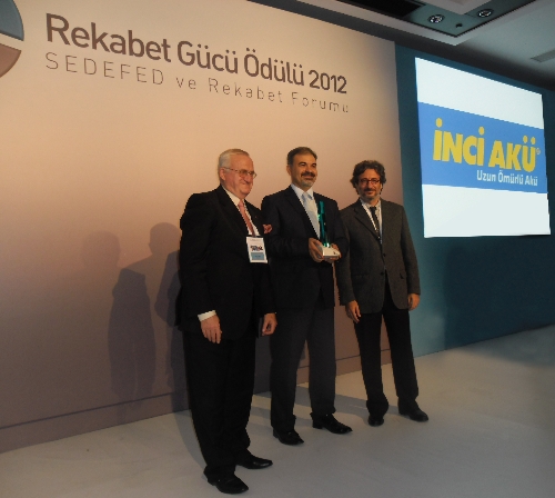 İnci Akü'ye 'En Rekabetçi Şirket Başarı Ödülü' verildi