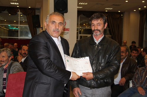 İnşaat ustaları sertifikalı oldu