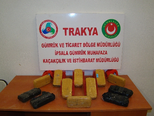 İpsala'da 6 kilogram eroin ele geçirildi
