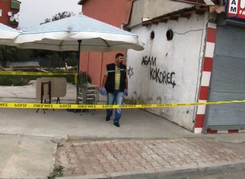 İş yerinin önünde el bombası bulundu