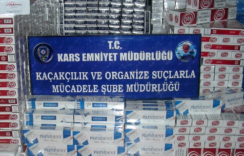 Kars'ta kaçak sigara operasyonu