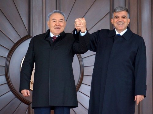 Kazakistan Cumhurbaşkanı'na Çankaya Köşkü'nde sıcak karşılama