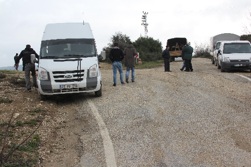 Kimyasal şüphesi olan mühimmat, saplı olduğu topraktan çıkarıldı