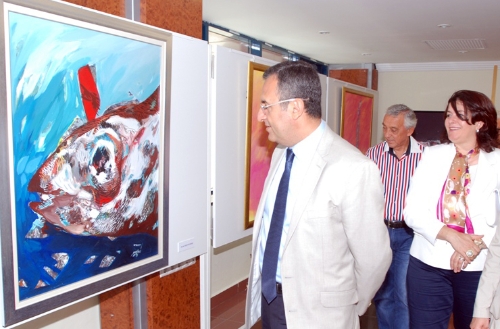 Kültürlerarası Resim Kampı'nda 20 ressamın 40 eseri sergilendi