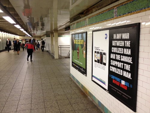 New York'taki metro istasyonlarına İslam karşıtı afişler asıldı