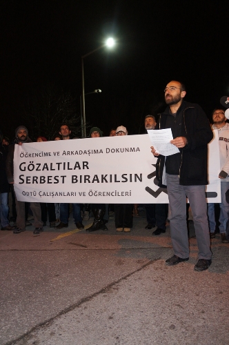 ODTÜ'lü öğrenci ve çalışanlardan gözaltı protestosu