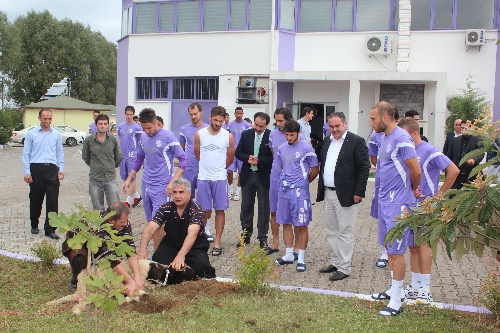 Orduspor'da önce bayramlaşma gerçekleştirildi ardından kurban kesildi
