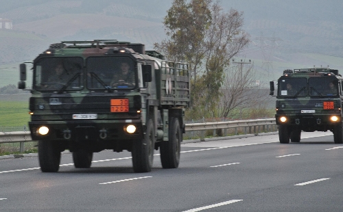 Patriotları taşıyan askeri araçlar Osmaniye'den geçti