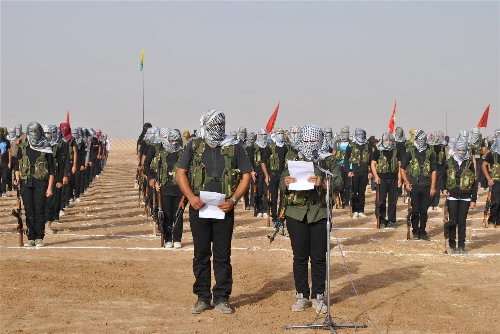 PYD, Türkiye sınırında sözde 'Kürdistan Halk Tugayları Ordusu' kurdu