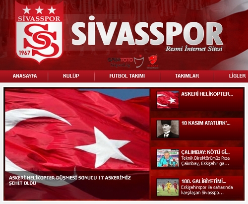 Sivasspor'dan şehitler için başsağlığı