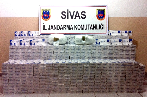 Sivas'ta 10 bin paket kaçak sigara ele geçirildi