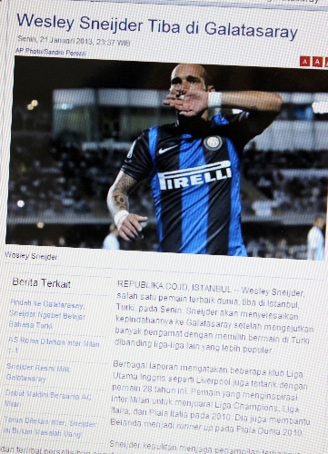 Sneijder transferi Endonezya medyasında