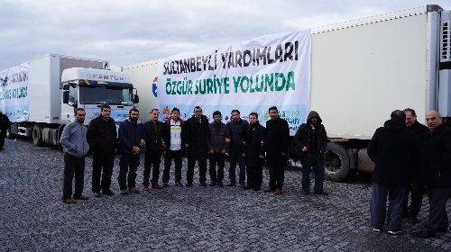 Suriye halkı için 3 TIR dolusu yardım Sultanbeyli'den yola çıktı